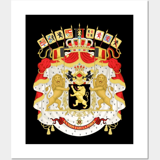 Coat of arms of Belgium Wall Art by Wickedcartoons